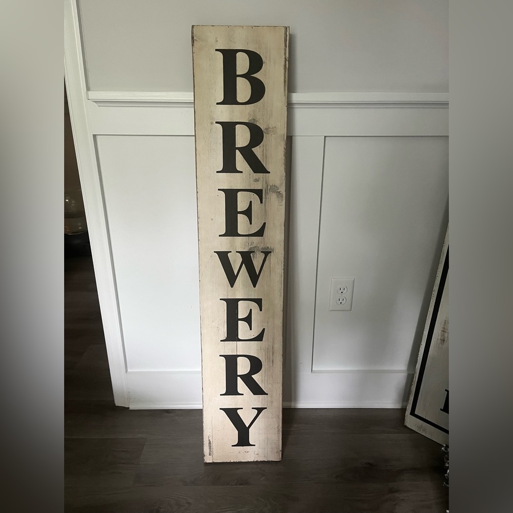 Wooden Brewery Sign